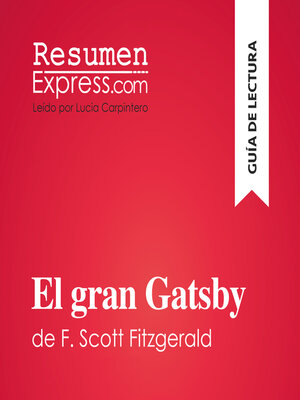 cover image of El gran Gatsby de F. Scott Fitzgerald (Guía de lectura)